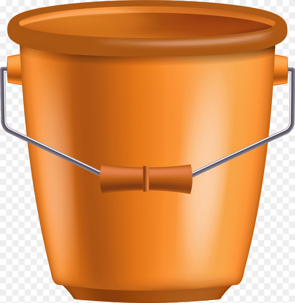 Orange Bucket Clipart Transparent Free Png