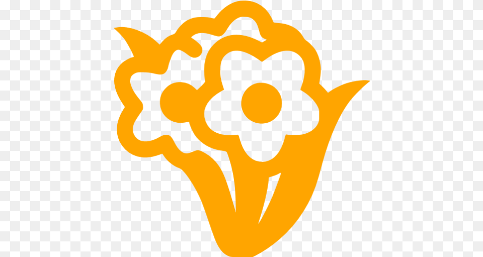 Orange Bunch Flowers Icon Orange Flower Icons Orange Flower Icon Transparent, Logo, Animal, Kangaroo, Mammal Png