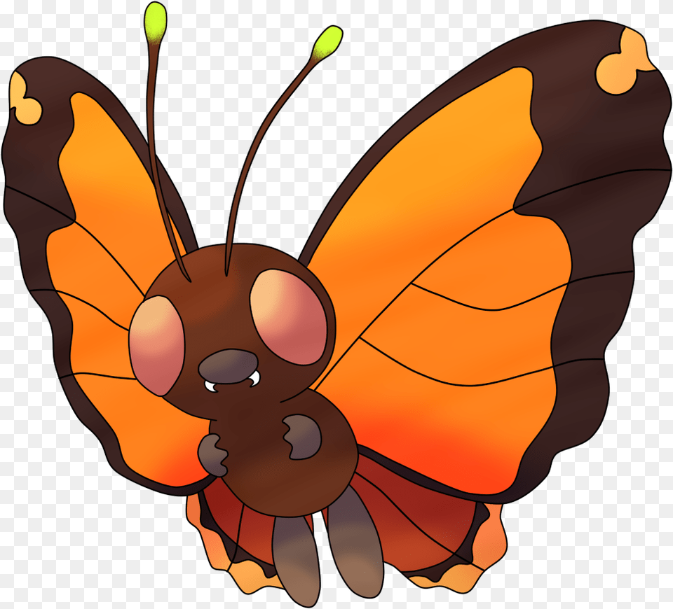 Orange Butterfree Image With No, Animal, Butterfly, Insect, Invertebrate Png