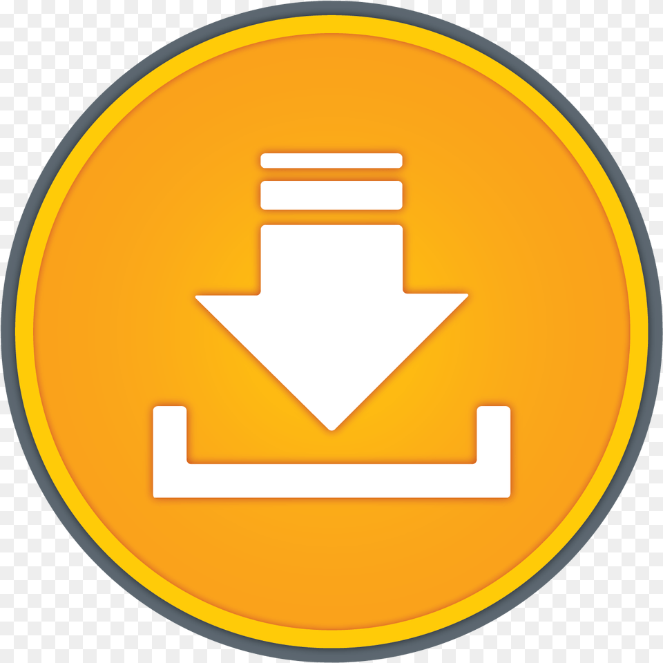 Orange Button, Sign, Symbol, Road Sign Free Transparent Png