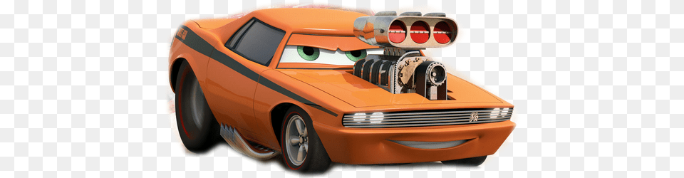 Orange Car From The Movie Cars Official Psds Dodge Challenger Movie Cars, Vehicle, Coupe, Transportation, Sports Car Png Image