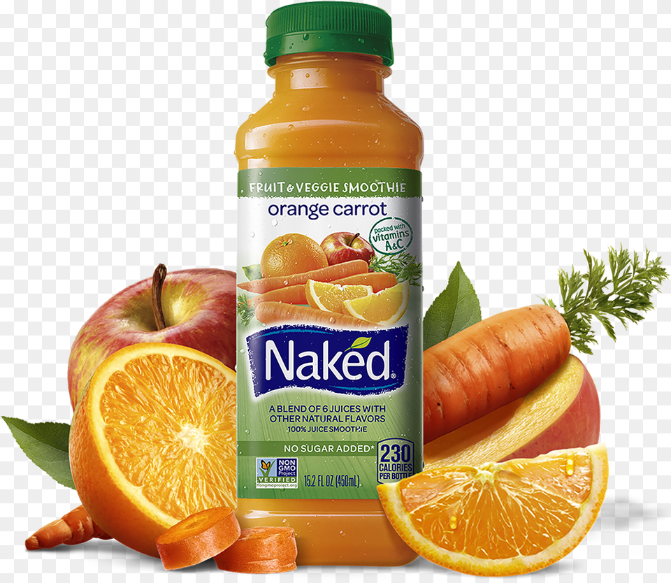 Orange Carrot Naked, Juice, Beverage, Orange Juice, Plant Free Png Download
