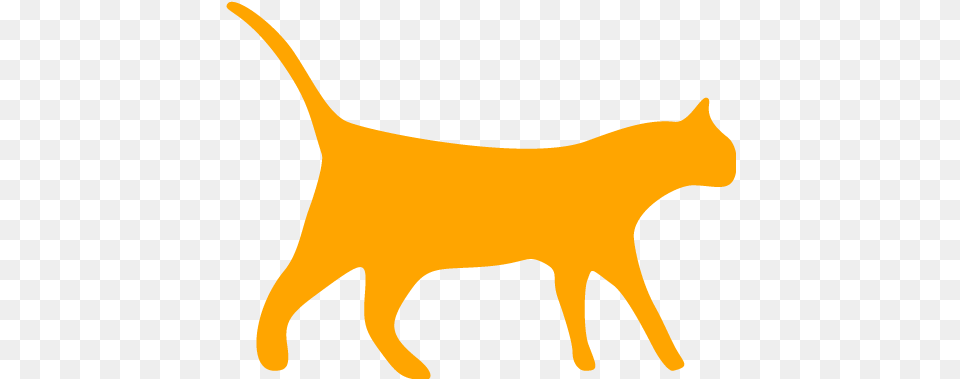 Orange Cat 3 Icon Cat Silhouette Clip Art, Animal, Mammal, Pet, Fish Png Image