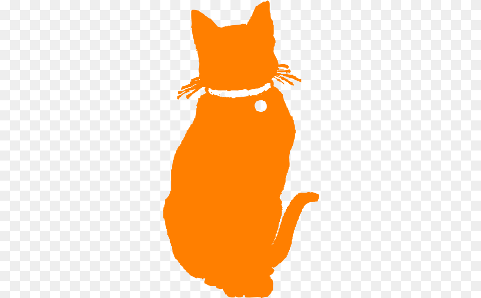 Orange Cat Clipart Clipartsco Cat Orange Silhouette, Baby, Person, Animal, Mammal Free Png Download