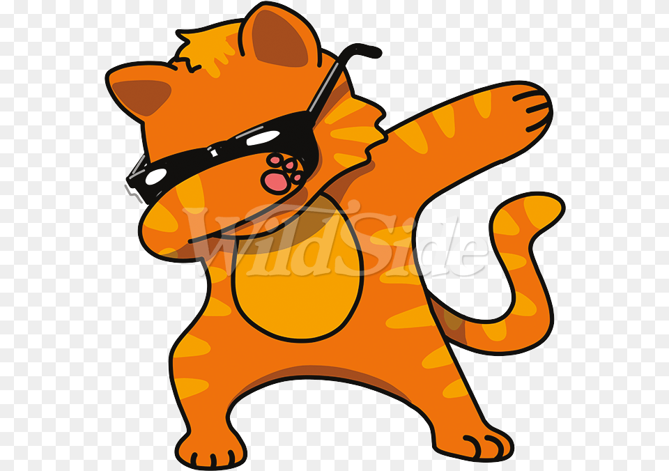 Orange Cat Dabbing Clip Art Cat Orange, Baby, Person Free Png Download