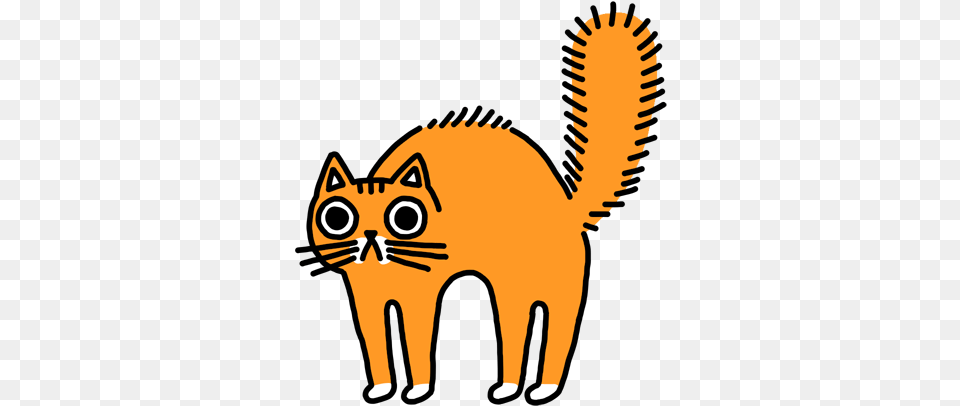 Orange Cat Stickers Messages Sticker 2 Small Cat Cartoon Orange Cat, Animal, Bear, Mammal, Wildlife Free Transparent Png