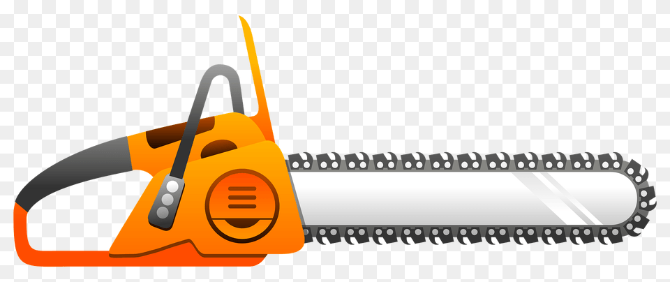 Orange Chainsaw Clipart, Device, Chain Saw, Tool Free Png