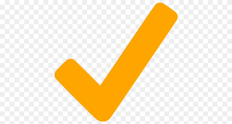 Orange Checkmark Icon, Text Free Png