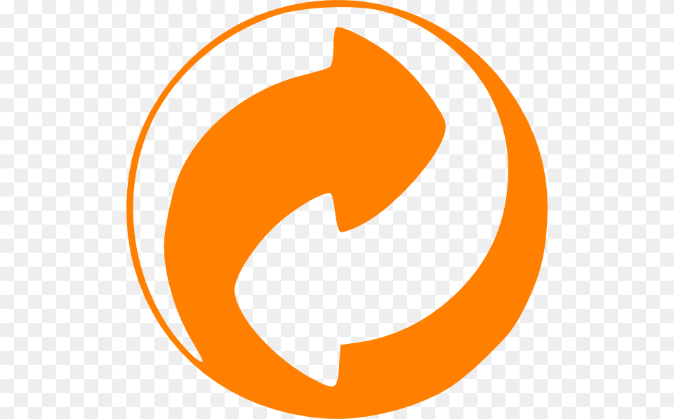 Orange Circular Arrows Clip Art At Clker Green Dot Label, Logo, Symbol Png Image