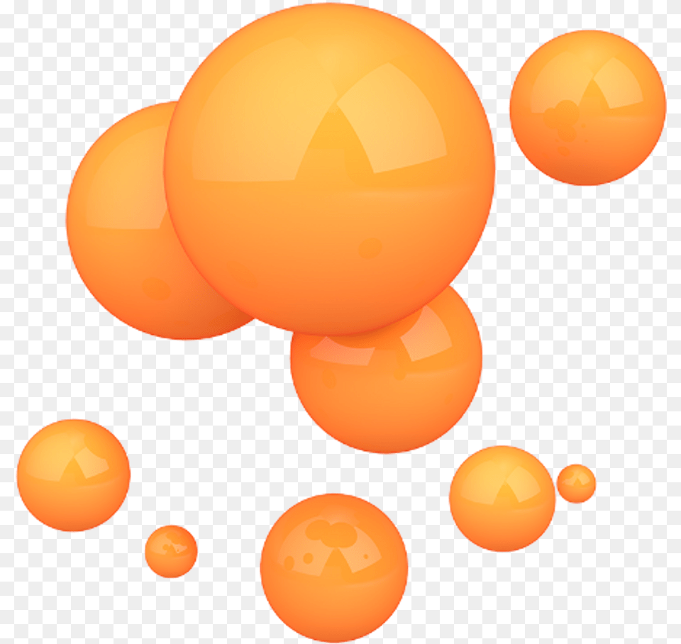 Orange Clipart Bubbles For Bubble Shapes Background, Citrus Fruit, Food, Fruit, Plant Png Image