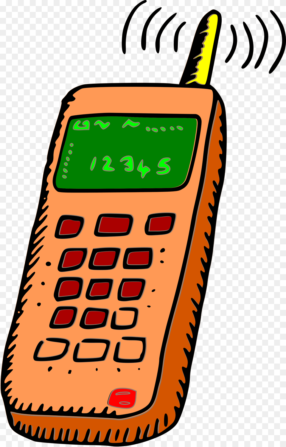 Orange Clipart Cell Phone Phone Clipart, Electronics, Mobile Phone Free Png Download