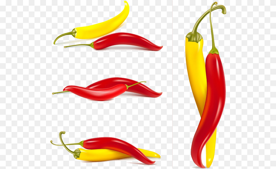 Orange Clipart Chili Pepper Red Yellow Chilli Peppers, Vegetable, Produce, Plant, Food Free Transparent Png