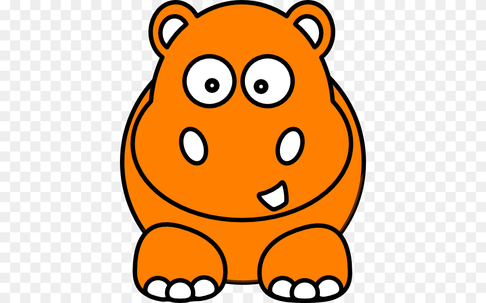 Orange Clipart Hippo, Animal, Bear, Mammal, Wildlife Free Png Download
