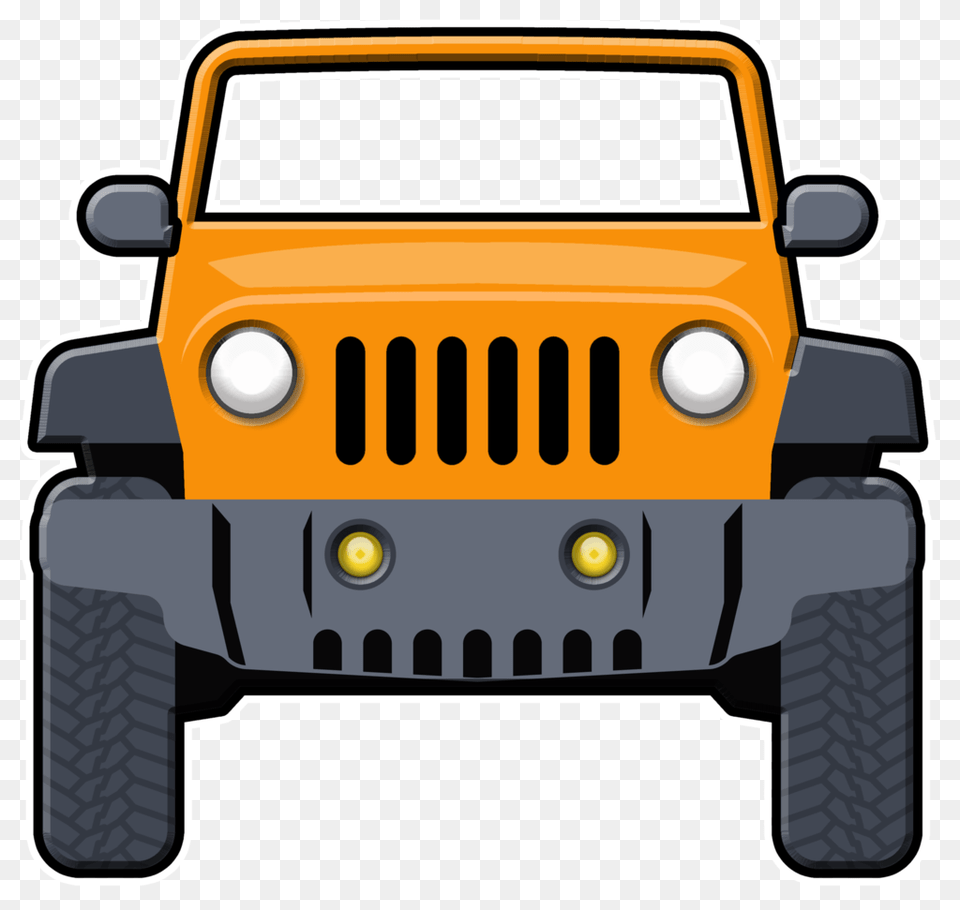 Orange Clipart Jeep, Car, Transportation, Vehicle, Machine Png