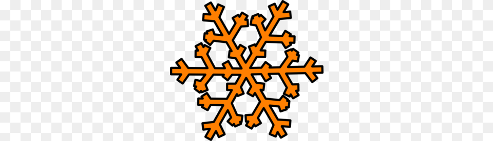 Orange Clipart Snowflake, Nature, Outdoors, Snow Png