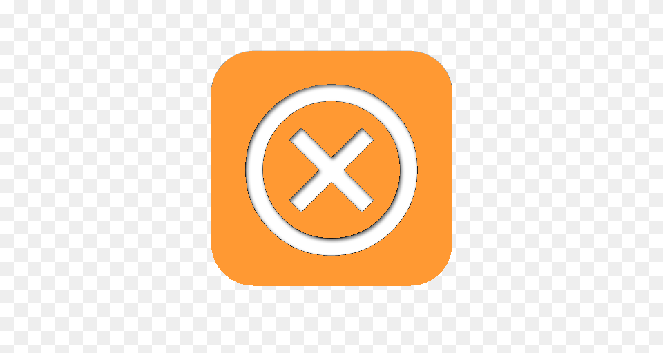 Orange Close Button, Sign, Symbol Free Transparent Png