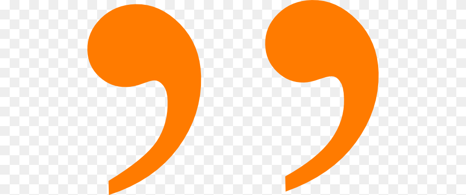 Orange Closing Quotation Mark Clip Art, Number, Symbol, Text, Logo Free Transparent Png