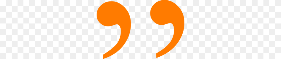Orange Closing Quotation Mark Clip Art, Number, Symbol, Text Free Transparent Png