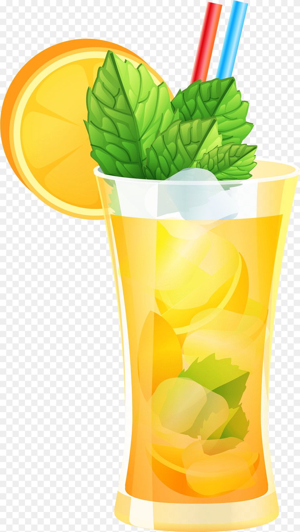 Orange Cocktail Clipart Peach Drink Clipart, Alcohol, Mojito, Mint, Plant Png Image