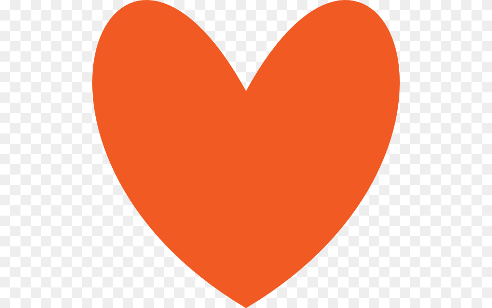 Orange Color Heart Shape Png