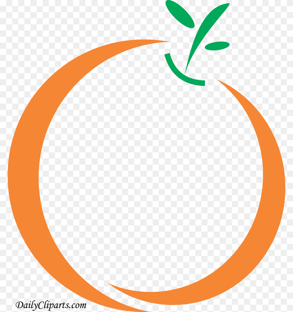 Orange Color Line Art Image Icon Circle, Food, Fruit, Plant, Produce Free Transparent Png