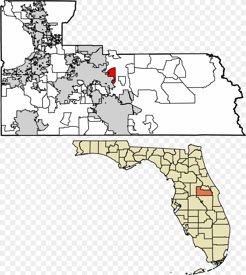 Orange County Florida Municipality Map, Chart, Plot, Atlas, Diagram Free Transparent Png