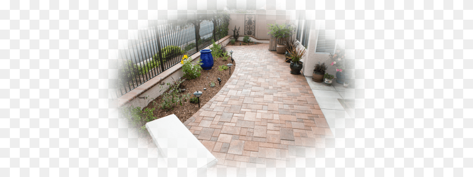 Orange County Interlocking Pavers Walkway, Floor, Plant, Path, Flagstone Free Png Download