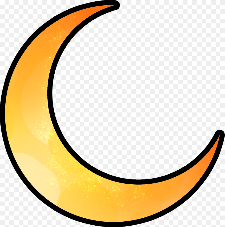 Orange Crescent Transparent Image, Astronomy, Moon, Nature, Night Free Png