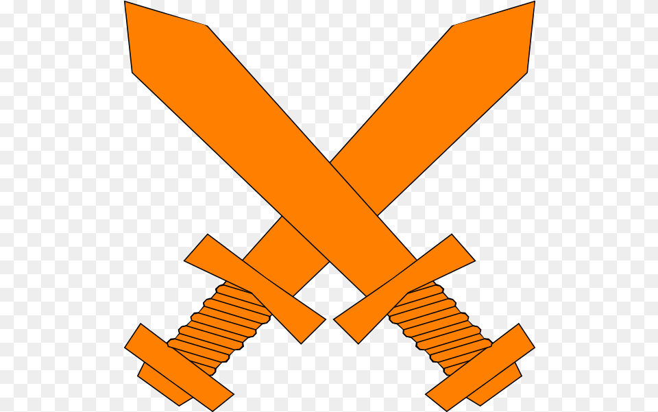 Orange Crossed Swords Clip Art Sword Red And Blue, Weapon, Rocket Free Png