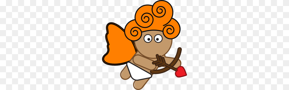 Orange Cupid Shooter Clip Art, Face, Head, Person, Dynamite Png Image