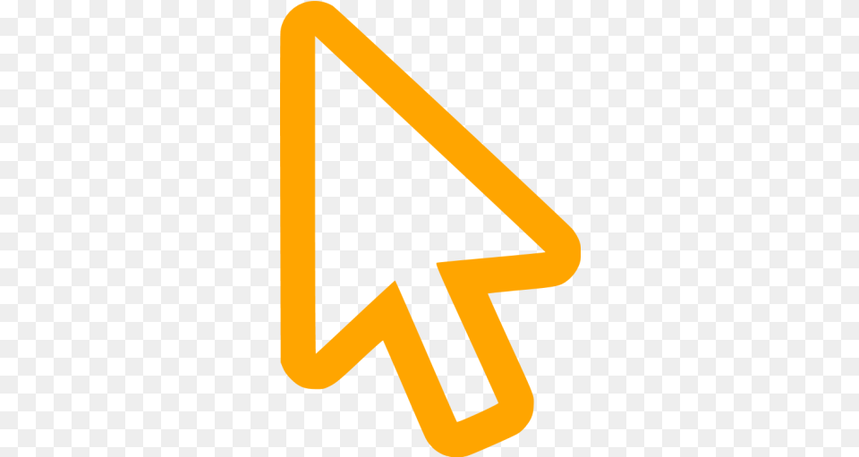 Orange Cursor Icon Orange Cursor Icons Cursor Gif, Sign, Symbol, Road Sign Free Png