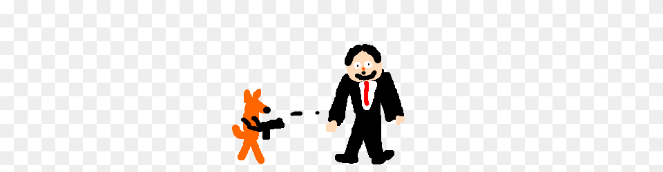 Orange Dog Shoots Hitler Who Has Orange Mustache, Face, Head, Person, Baby Free Png Download
