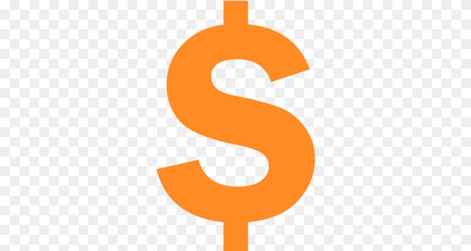 Orange Dollar Sign, Symbol, Text, Number, Astronomy Png