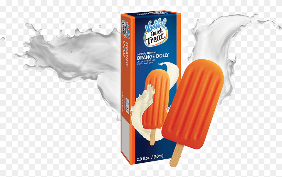 Orange Dolly Ice Cream Bar, Beverage, Milk, Food, Ping Pong Png