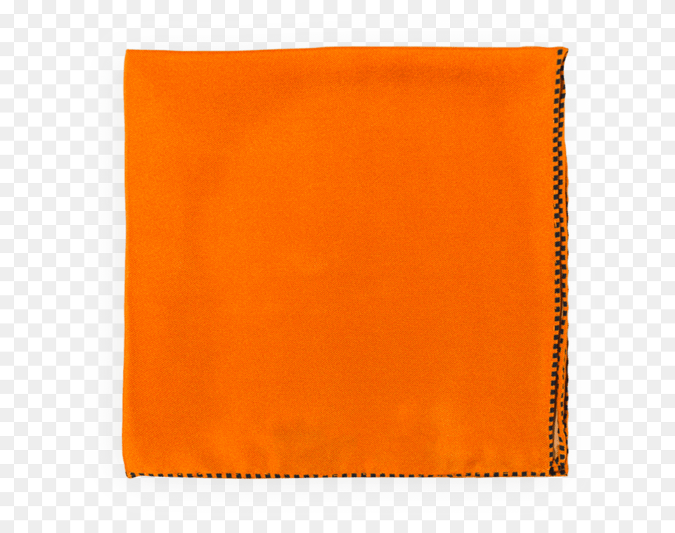 Orange Dotted Trim Pocket Square Squareguard Leather, Napkin, Blanket Free Transparent Png