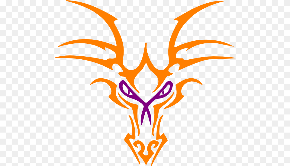 Orange Dragon Icon Clip Arts For Web Clip Arts Easy Dragon Tattoo Simple, Person, Emblem, Symbol Free Png