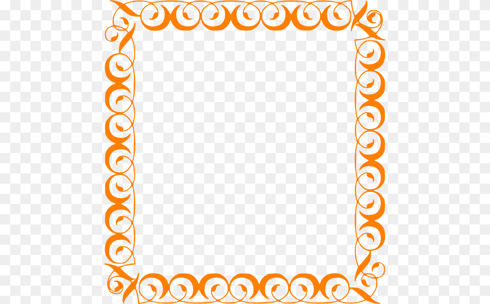 Orange Elegant Border Clip Art, Floral Design, Graphics, Pattern, Home Decor Png Image