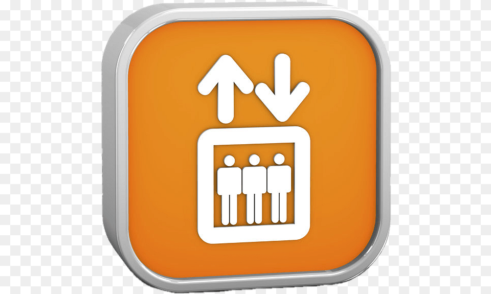 Orange Elevator Sign Braille Sign In Elevator, Symbol, First Aid Free Transparent Png