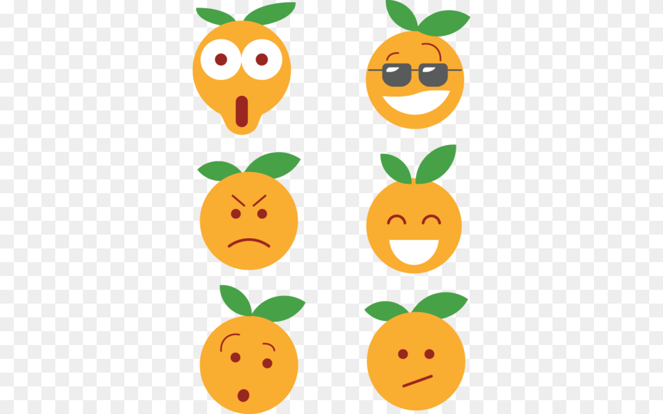 Orange Face Cartoon Icons Clip Art, Produce, Food, Fruit, Plant Png