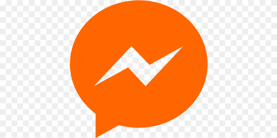 Orange Facebook Icon Messenger Icon, Symbol, Logo, Astronomy, Moon Free Png