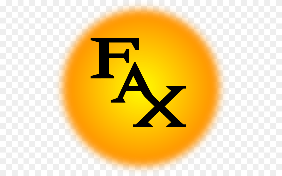 Orange Fax Icon Clip Art At Clker Fax Machine Clip Art, Symbol, Disk, Text, Sign Free Png