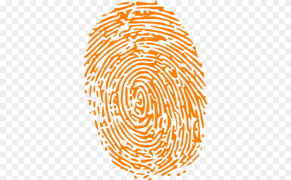 Orange Fingerprint Clip Art At Clker Round Fingerprint, Spiral, Animal, Mammal, Tiger Png Image