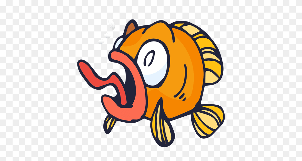 Orange Fish Cartoon, Animal, Sea Life, Bear, Mammal Free Transparent Png