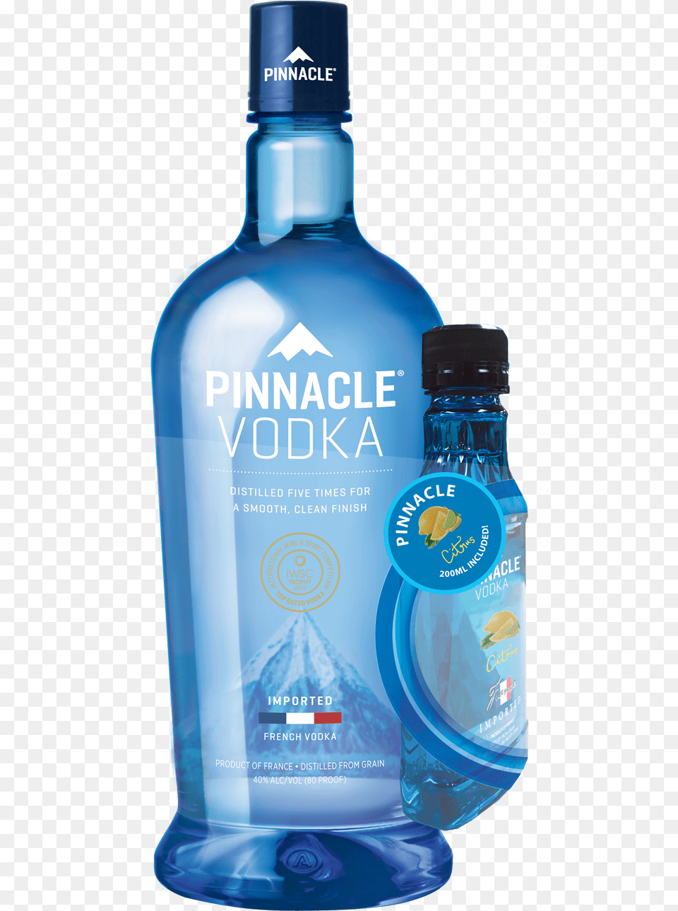 Orange Flavored Vodka, Alcohol, Beverage, Liquor, Bottle Png Image