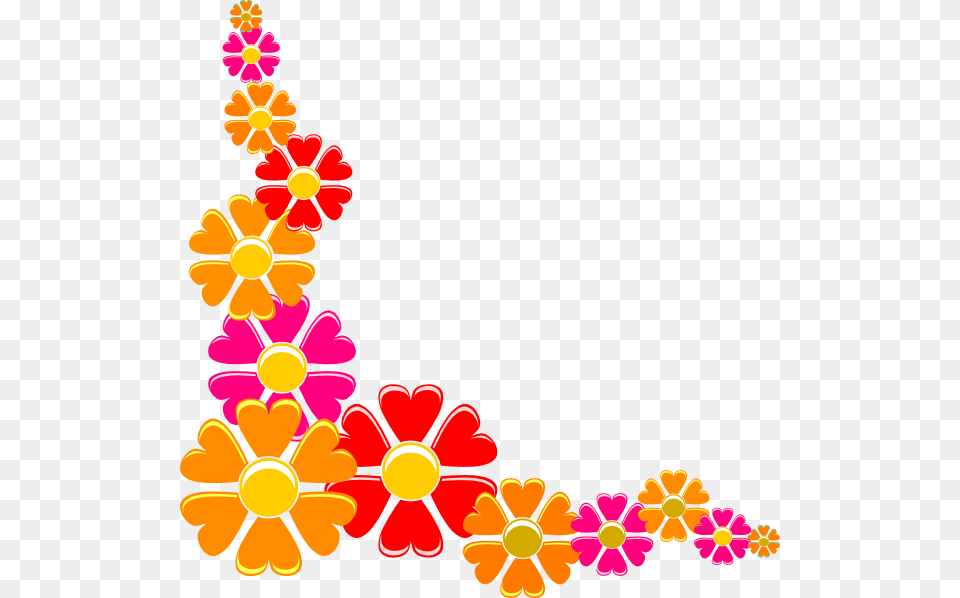 Orange Floral Border Background Border Line Flower Clipart, Art, Floral Design, Graphics, Pattern Png