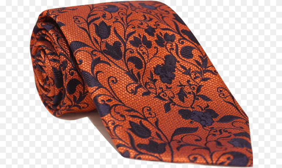 Orange Floral Extra Long Necktie Paisley, Accessories, Formal Wear, Pattern, Tie Free Png Download