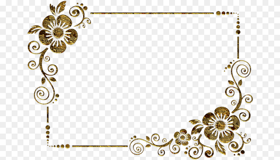 Orange Flower Border, Accessories, Jewelry, Earring, Bronze Free Transparent Png