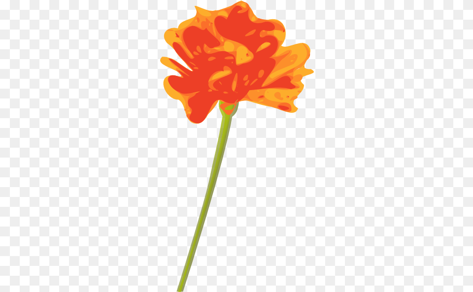 Orange Flower Clip Art Orange Flower Clipart, Anther, Petal, Plant, Carnation Png Image