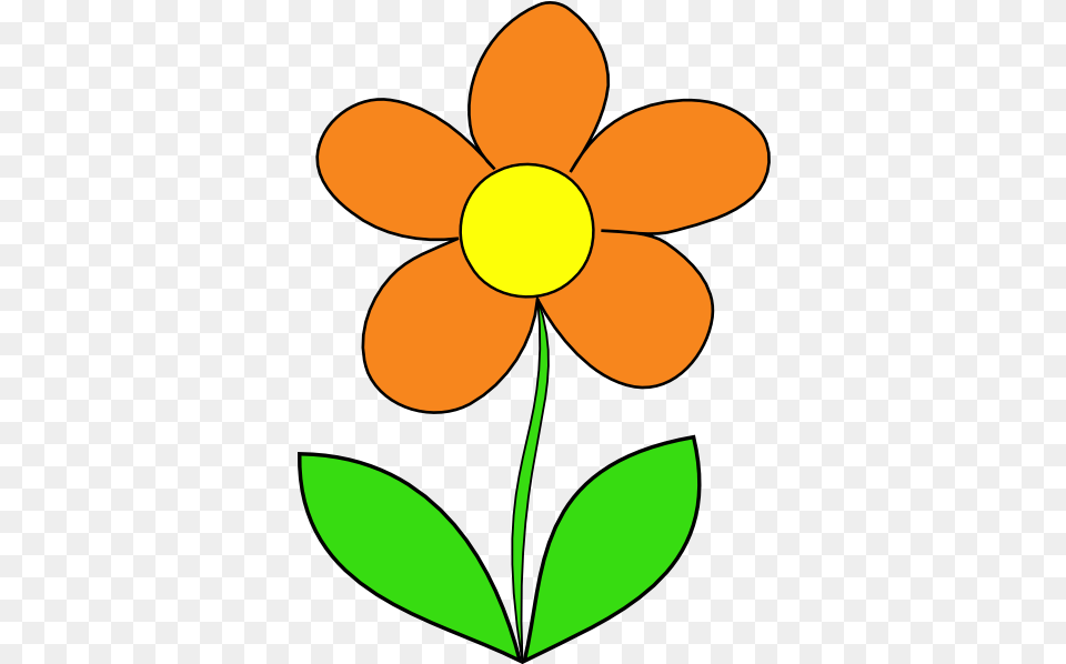 Orange Flower Clipart Clip Art Webcomicmsnet Cartoon Picture Of A Flower, Plant, Petal, Daisy, Anemone Free Png