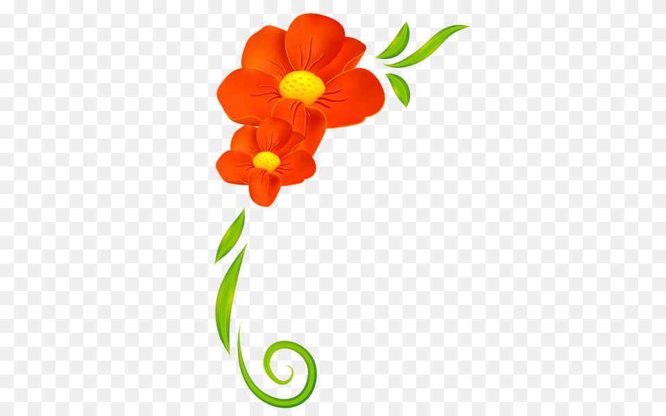 Orange Flower Clipart Flower Vine, Art, Floral Design, Graphics, Pattern Free Png Download